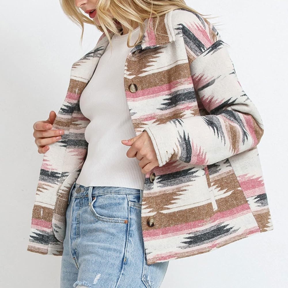 Blue B Collection Multicolor Western Aztec Print Jacket Size Medium - Picture 2 of 11